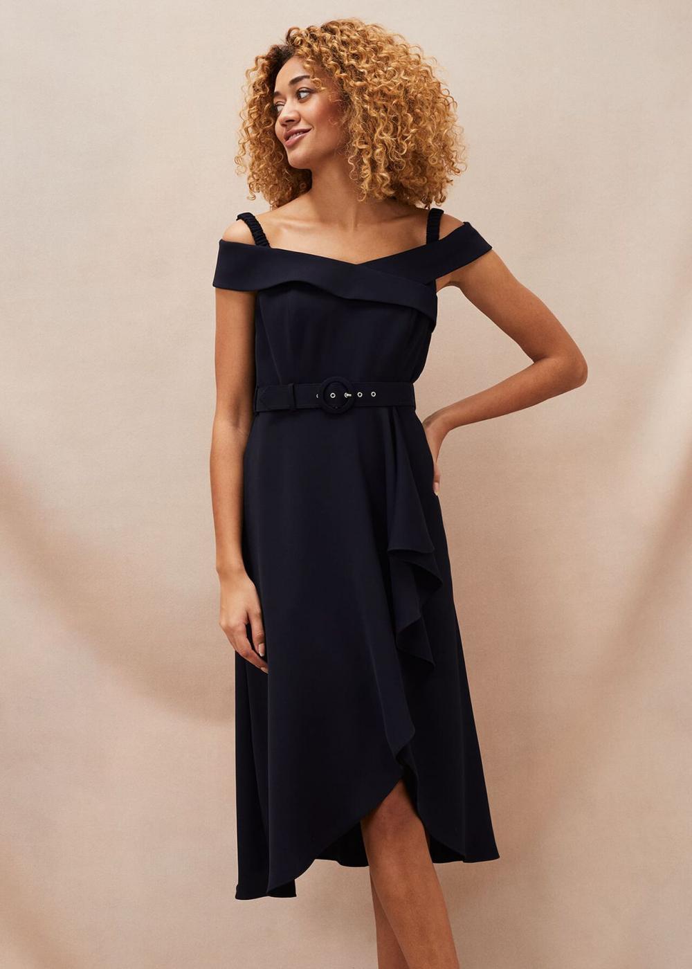 Ashleigh Bardot Dress Navy | Phase Eight Womens Occasion Dresses
