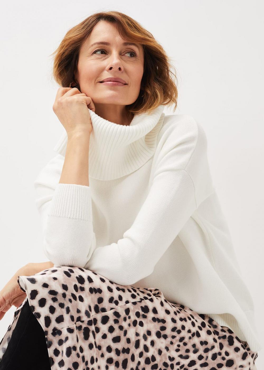 Etty Chunky Knit Jumper Winter White | Phase Eight Womens Jumpers & Cardigans