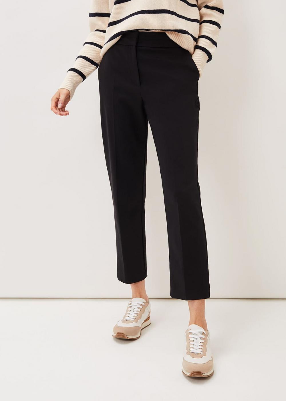 Julianna Cropped Trouser Navy | Phase Eight Womens Trousers & Jeans