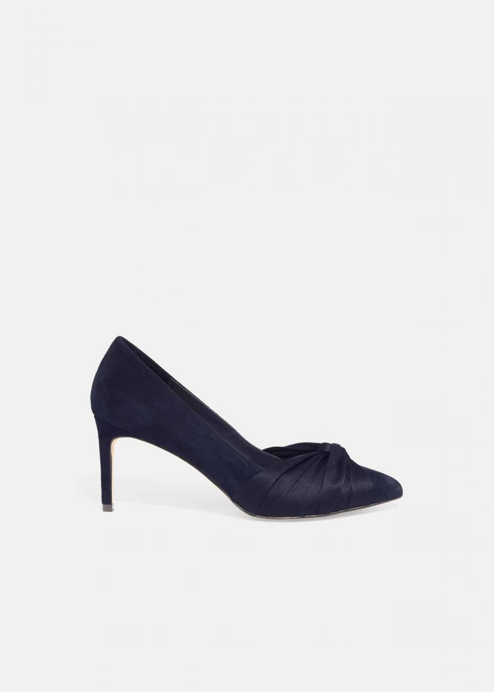 Kendal Knot Front Pointed Court Shoes Navy | Phase Eight Womens Occasion Shoes