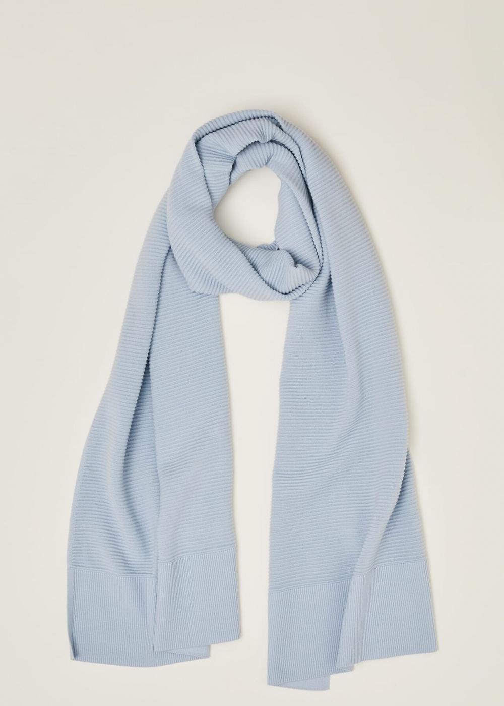 Lorell Ribbed Texture Scarf Pale Blue | Phase Eight Womens Scarves & Ponchos