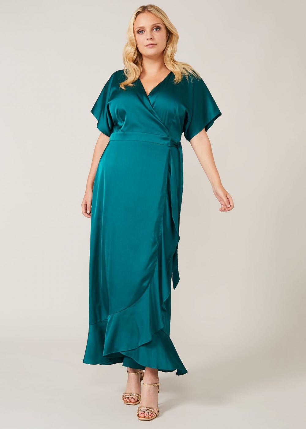 Perry Wrap Maxi Dress Emerald | Phase Eight Womens Occasion Dresses