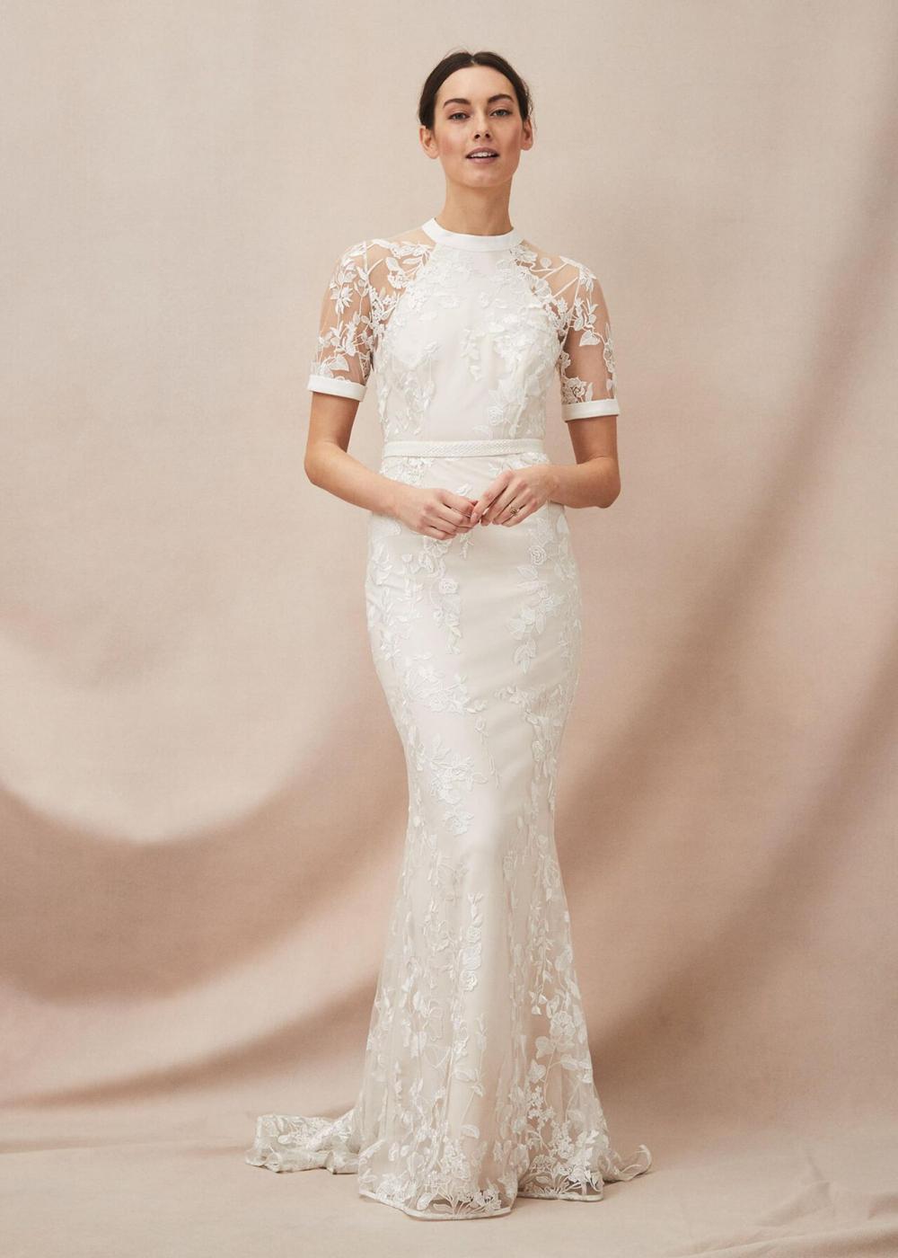 Poppy Embroidered Wedding Dress Pearl | Phase Eight Womens Dresses