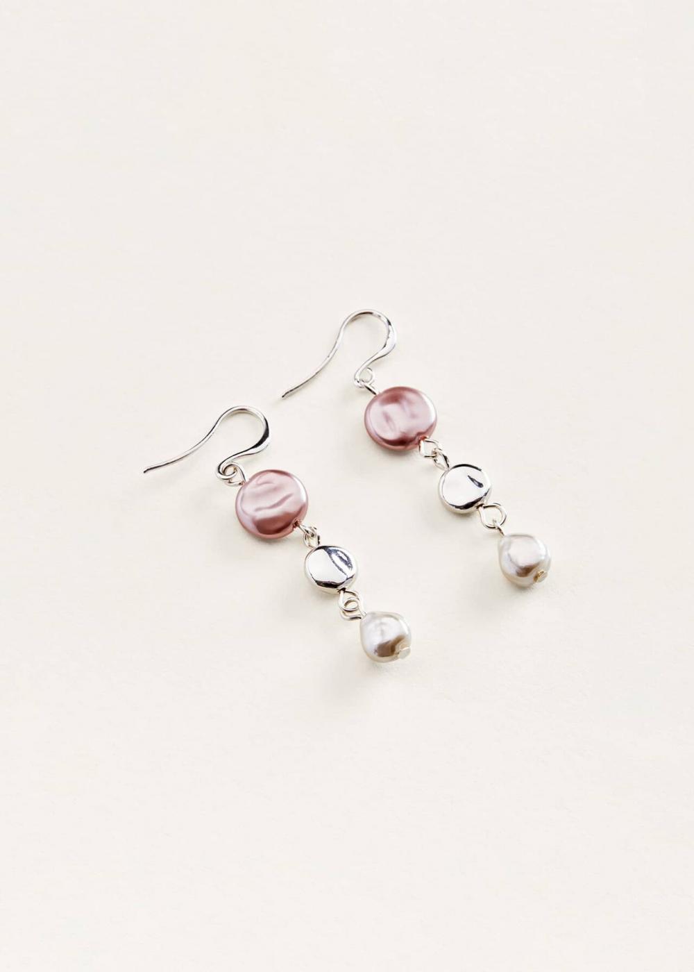Sharen Mixed Pearl Earrings Silver | Phase Eight Womens Jewellery
