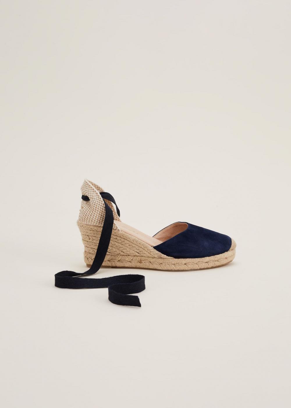 Veronica Ankle Tie Espadrilles Navy | Phase Eight Womens Sandals & Wedges