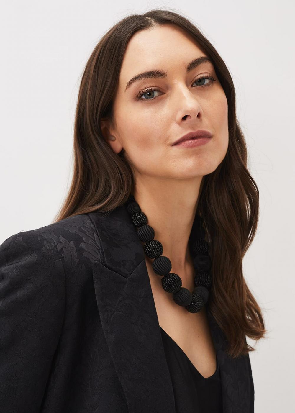 Beaded Necklace Black | Phase Eight Womens Jewellery